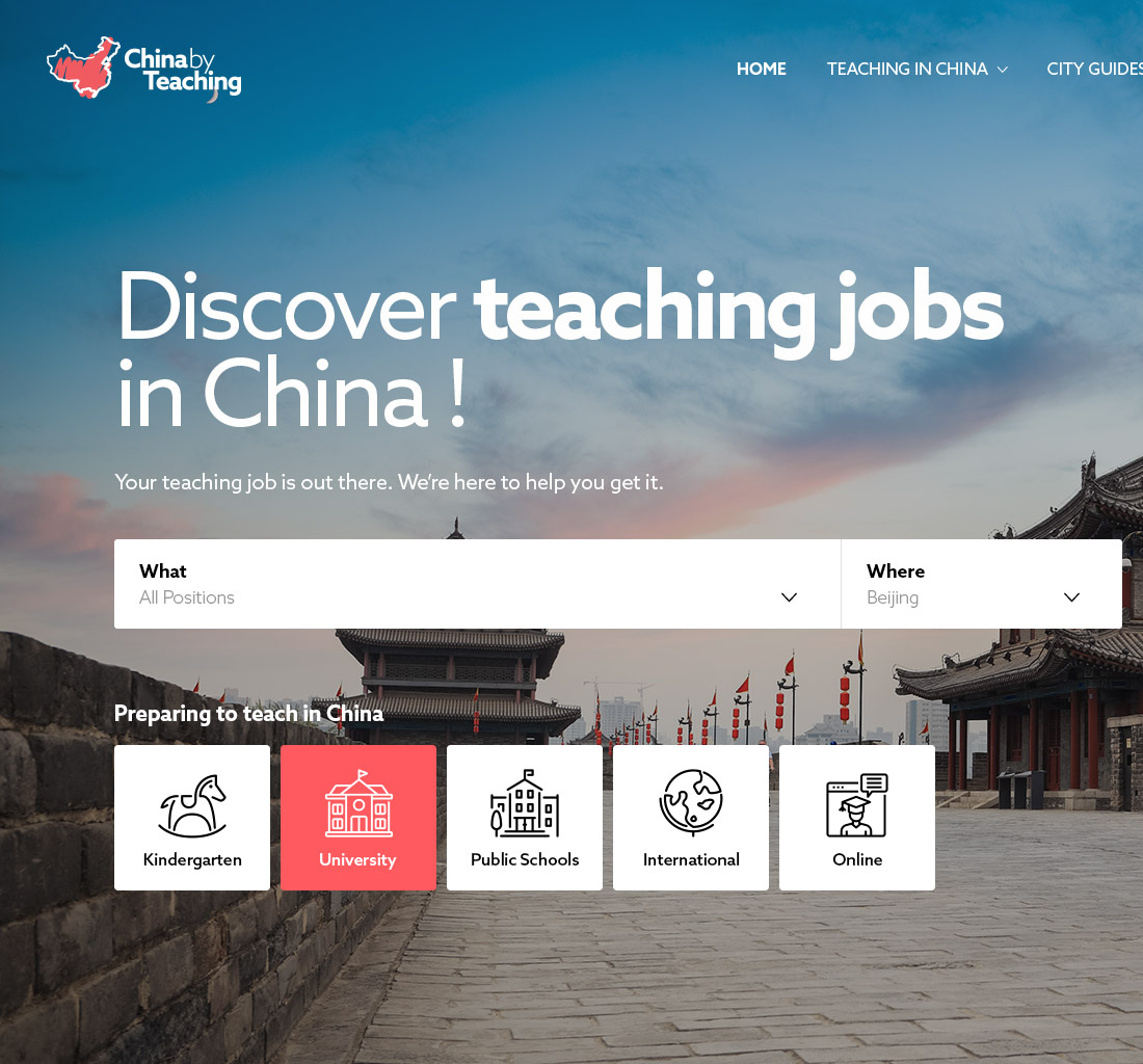 Discover teaching jobs in China!