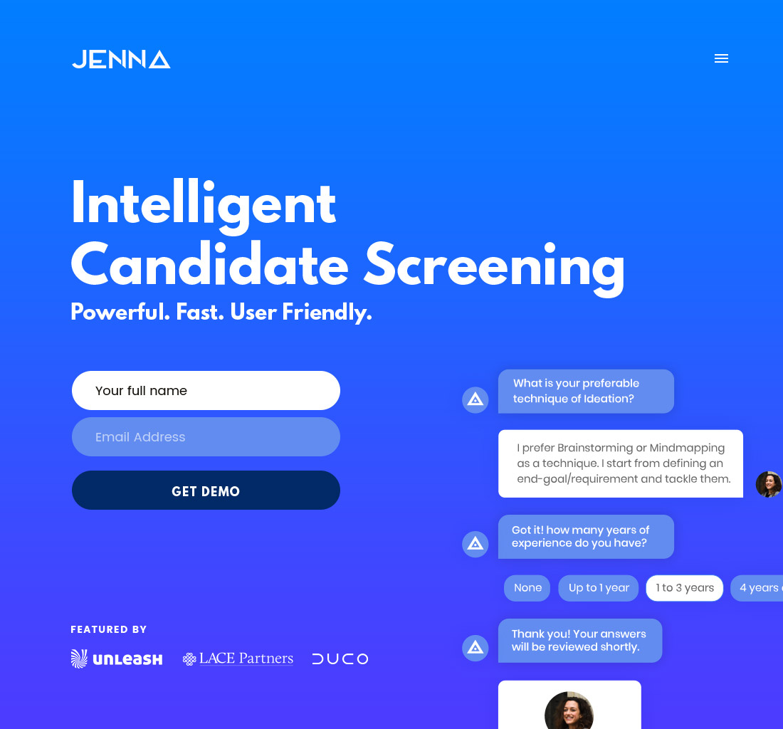 Jenna – Intelligent Candidate Screening